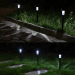 LT 1005_4 Lampu Taman Tancap Hitam Stainless 1 LED  35 cm