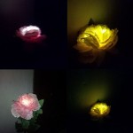 LT 1007_1 Lampu Taman Tancap Model Bunga Mawar 1 LED 80 cm