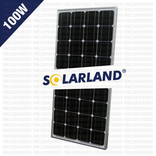 Panel Surya 100Wp Monocrystalline Solarland, panel surya 100wp, panel surya solarland, Panel Surya 100Wp Monocrystalline, panel surya 24V, panel surya 12V