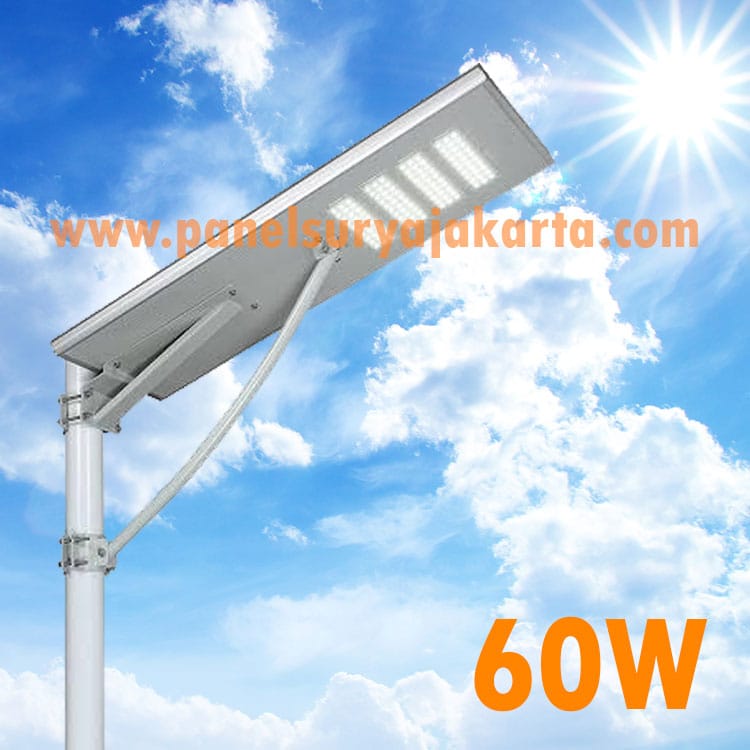  Lampu  PJU Solar Cell All In One 60 Watt PJUTS All In One 